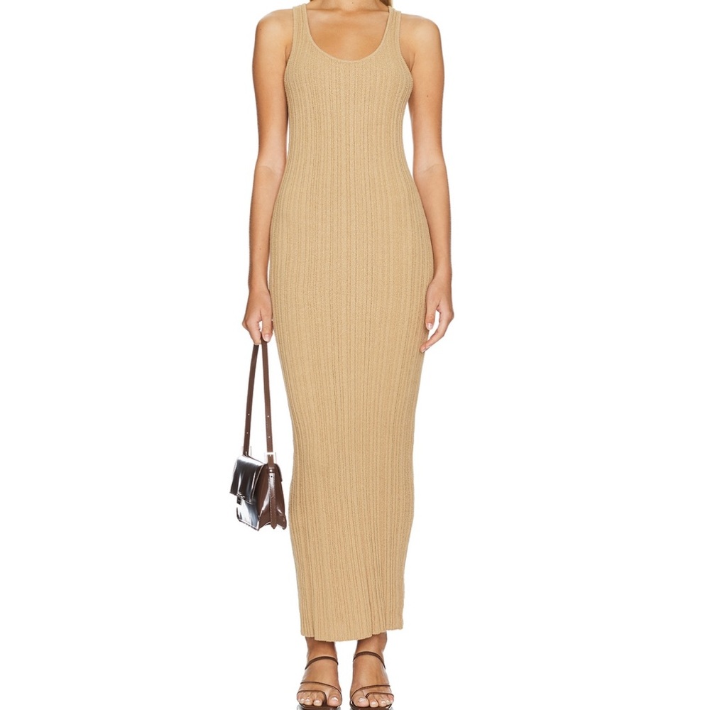 L'Academie Tan Midi Dress